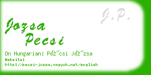 jozsa pecsi business card